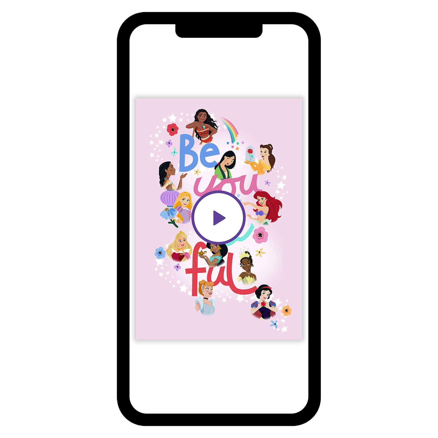 Disney Princesses Personalized Encouragement Card phone with card front image number 7