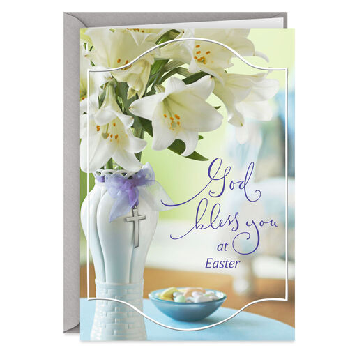 God Bless You Religious Easter Card, 