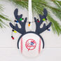 Yankees Reindeer Baseball Christmas Ornament hanging on tree image number 2