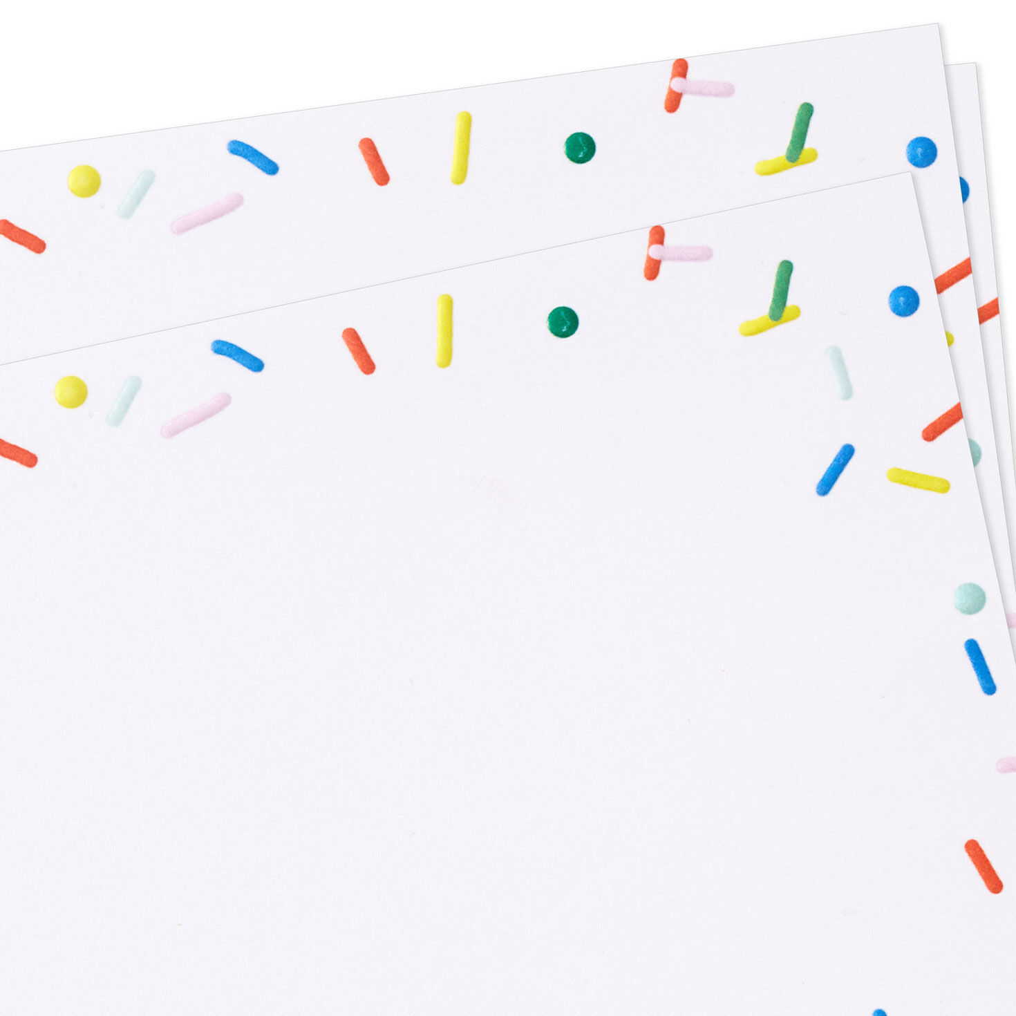 Sprinkles Border Single-Panel Note Cards Pack  image number 3