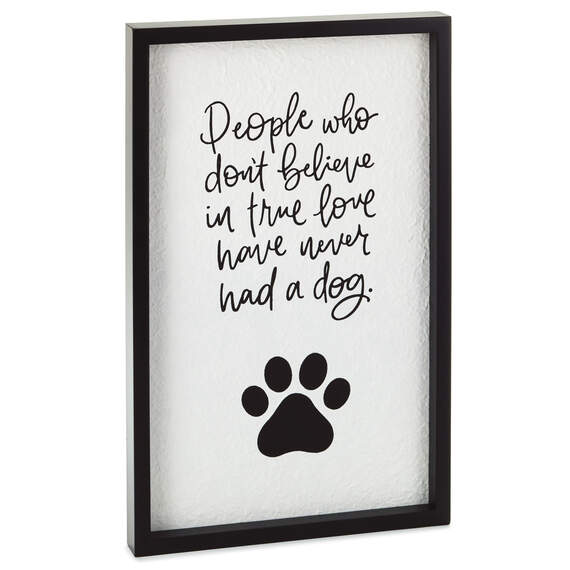 True Love Is Having a Dog Framed Quote Sign, 12x19, , large image number 1
