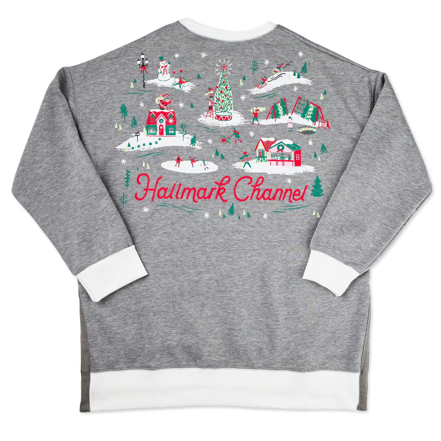 Comfy Cozy Merry Gray Hallmark Channel Sweatshirt back image number 2