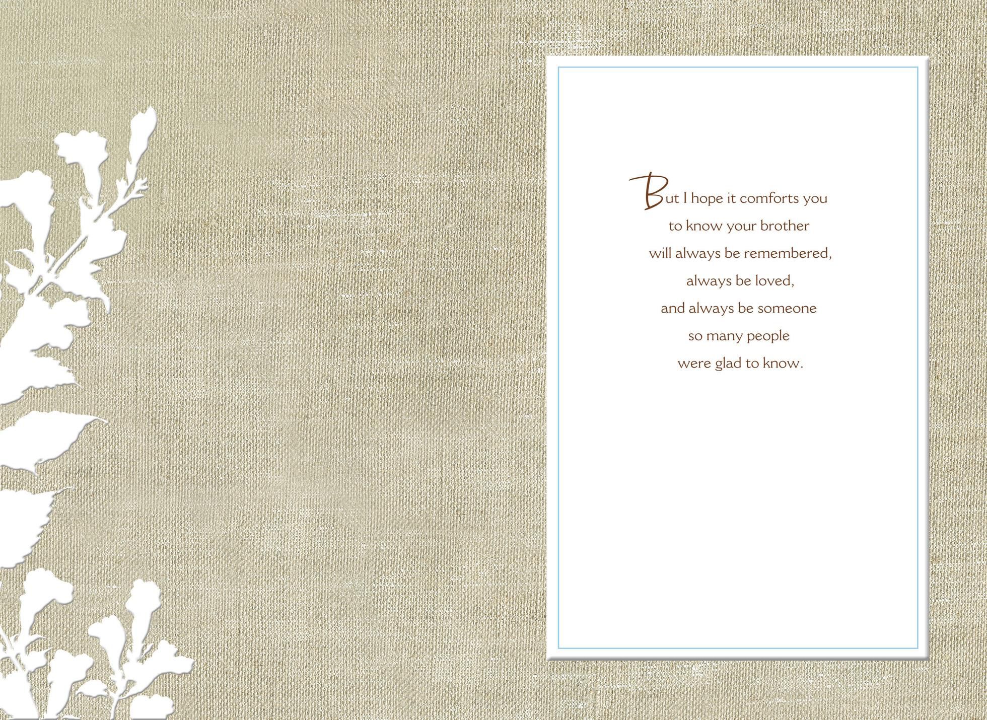A Brother Always Remembered Sympathy Card