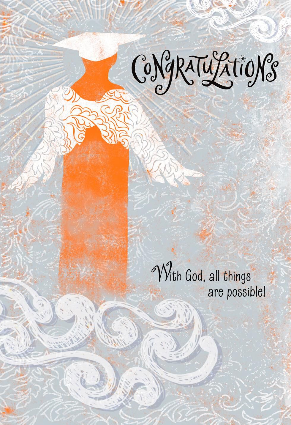 Angel Wings Graduation Card