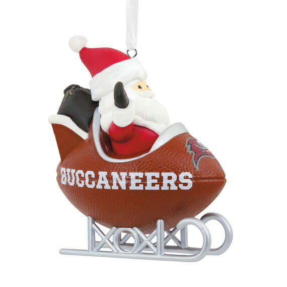 NFL Tampa Bay Buccaneers Santa Football Sled Hallmark Ornament, , large image number 1