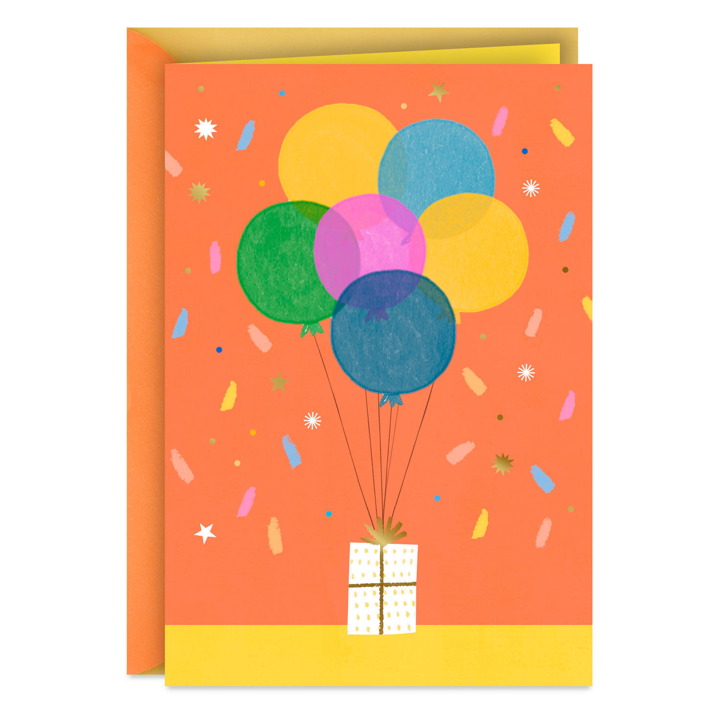 Balloon Bouquet Blank Birthday Card