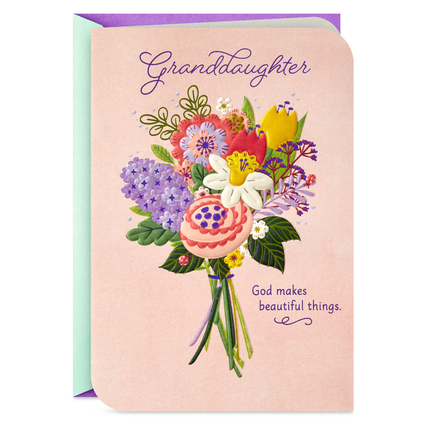 Kind, Strong, Smart and Beautiful Religious Easter Card for Granddaughter