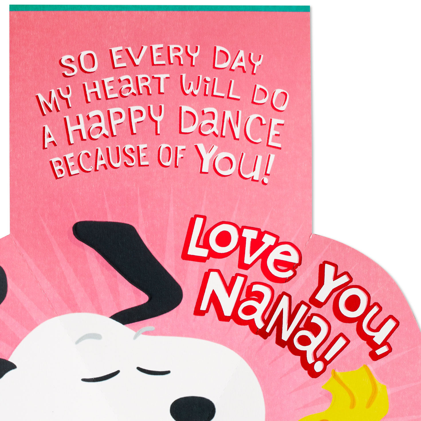 Snoopy with Flowers Mother's Day Card for Nana Sentiment image number 2