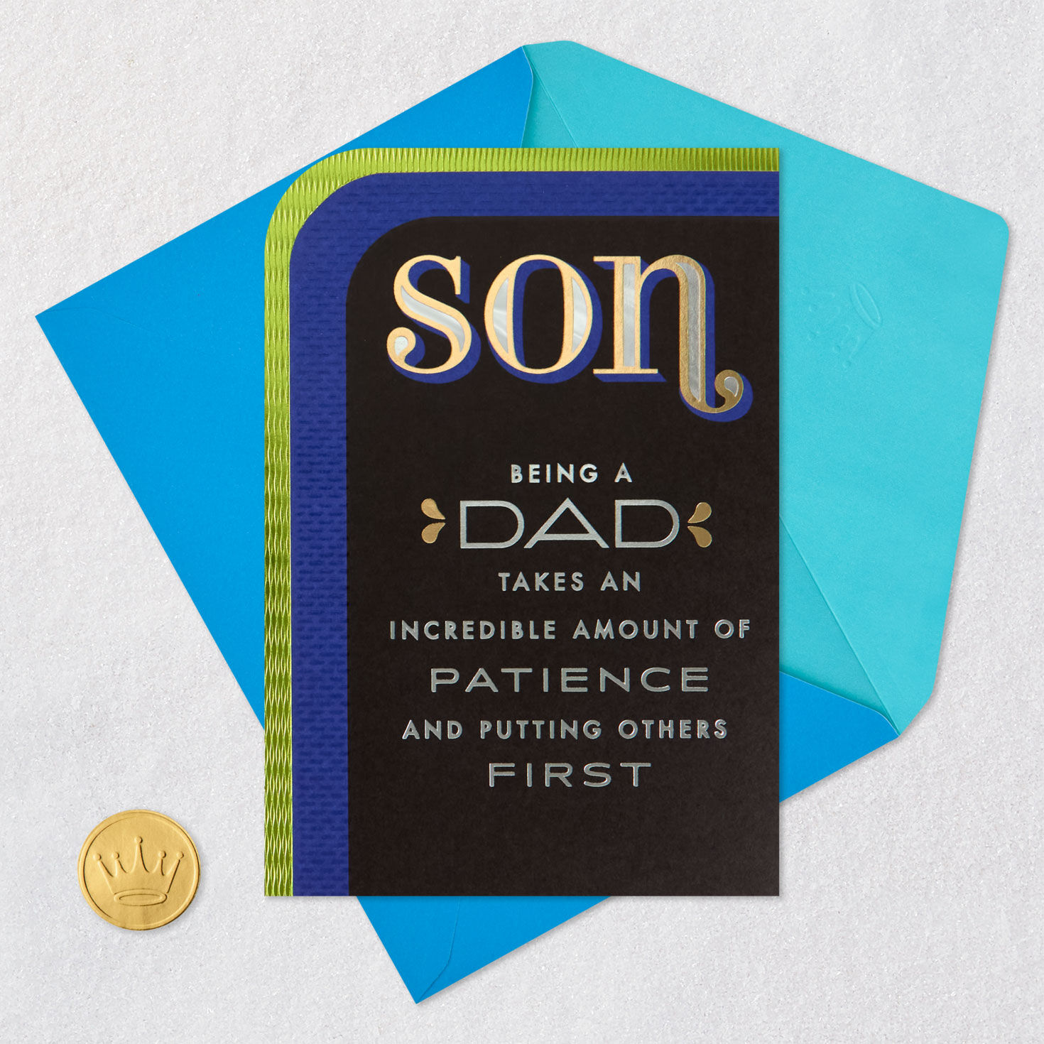 Colorful Arches Father's Day Card for Son Card Front with Envelope and Gold Seal image number 6