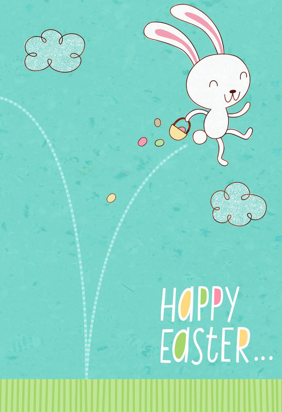 Energetic Bunny Easter Card for Godson