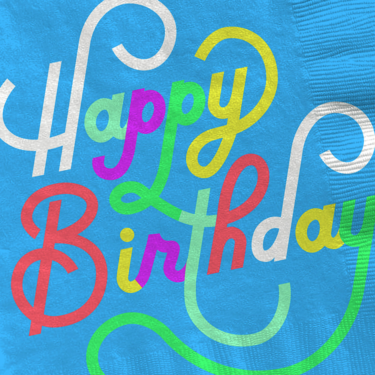 "Happy Birthday" on Blue Cocktail Napkins, Pack of 16 for only USD 4.49 | Hallmark