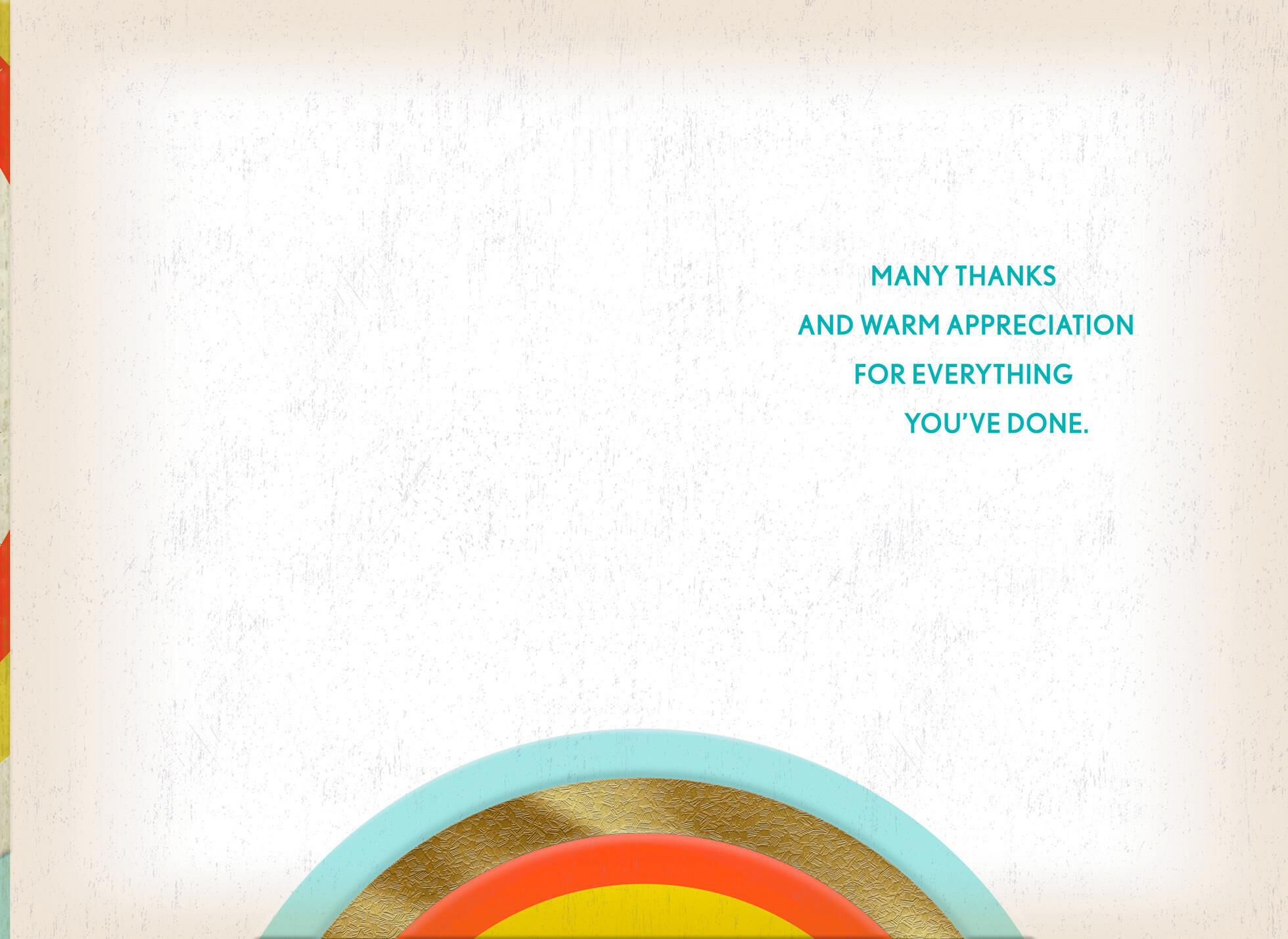 Bright World Thank You Card for School Staff