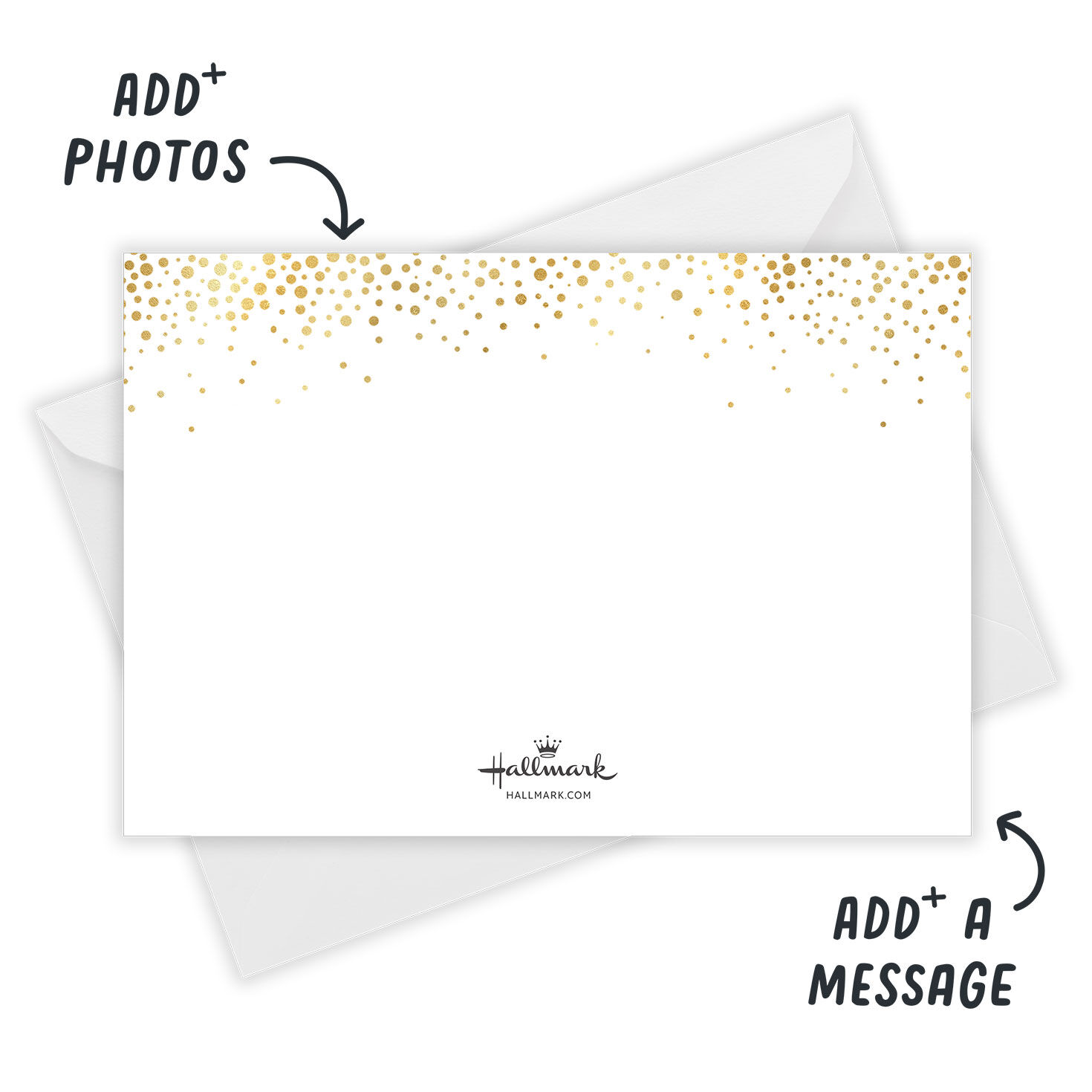 Gold Dots Birthday Brunch Personalized Invitation Card Back indicating personalization image number 3
