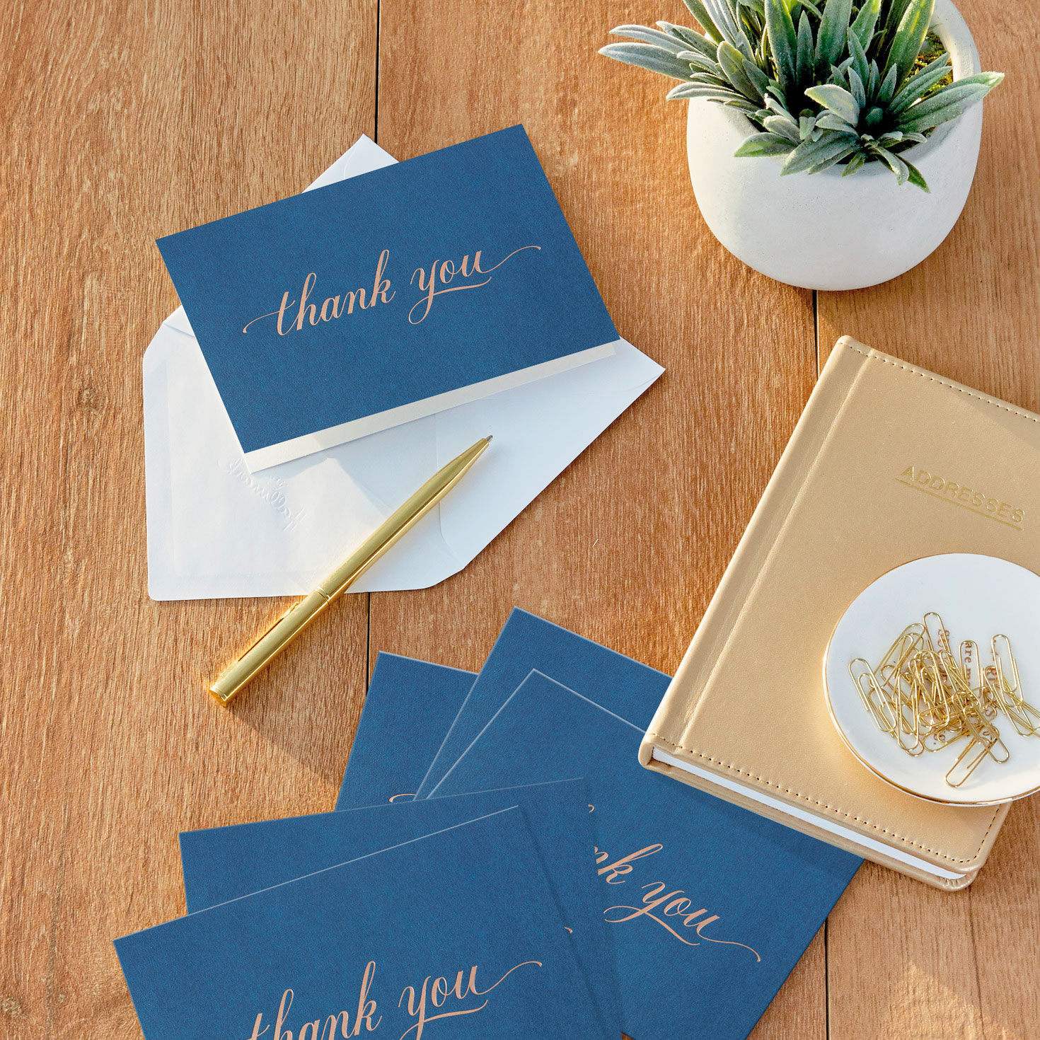 Elegant Navy Boxed Blank Thank-You Notes, Pack of 40 for only USD 9.99 | Hallmark