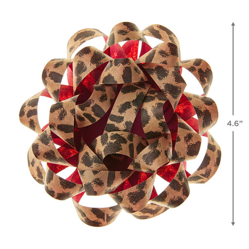 Leopard/Hot Pink Gift Bow, 