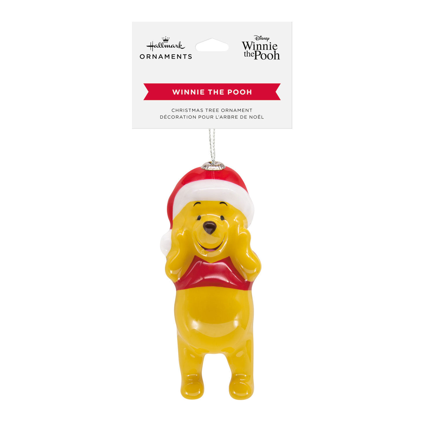 Winnie the Pooh in Santa Hat Christmas Ornament  image number 7
