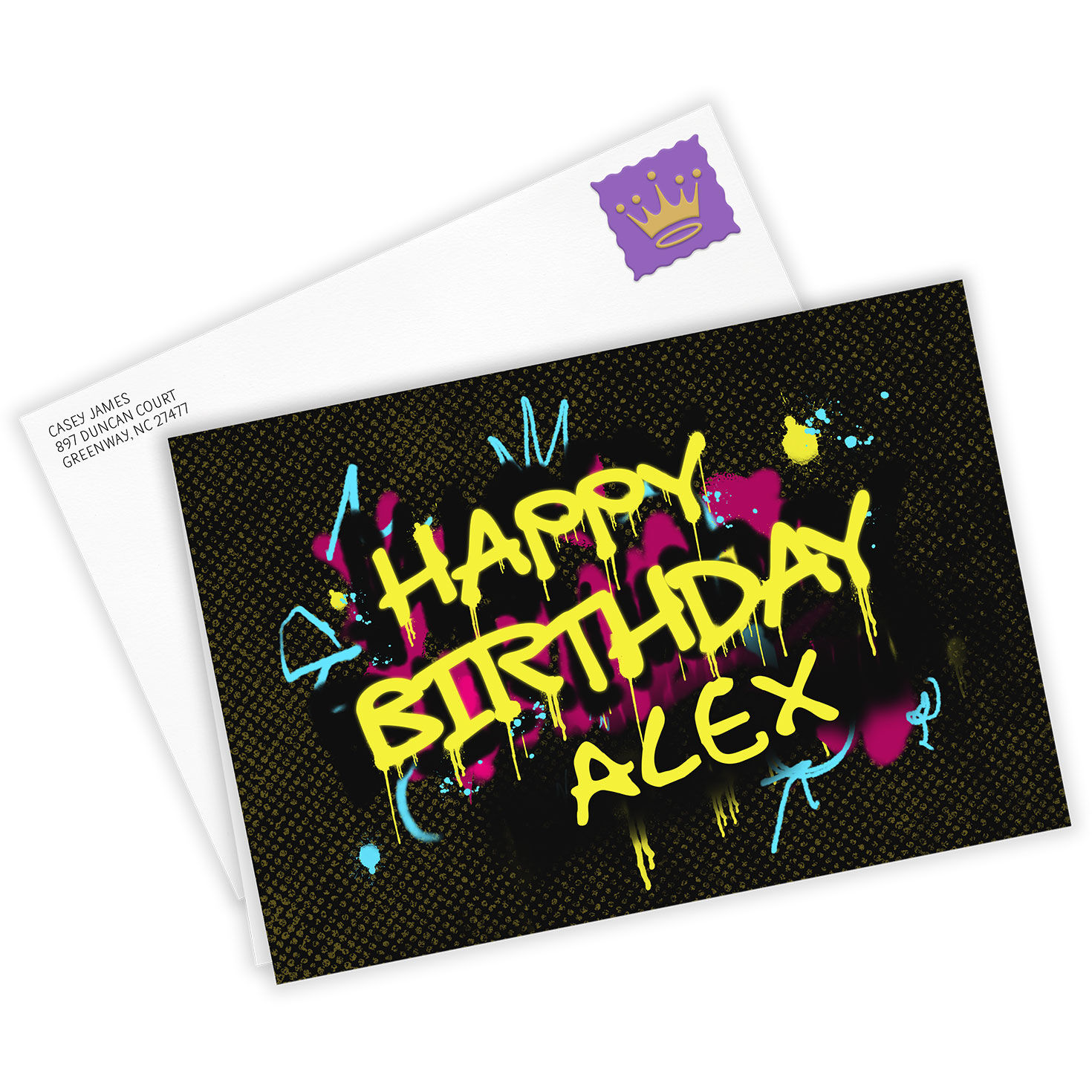 Graffiti Lettering Custom Birthday Card, , large image number 2
