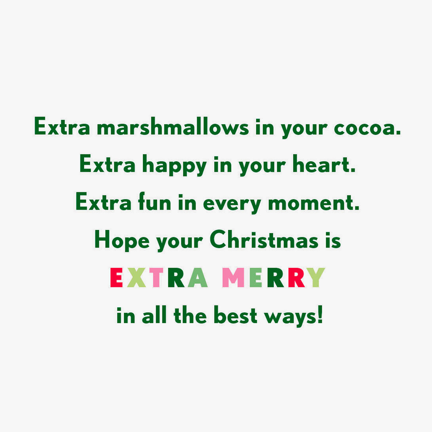 Playful Icon Letters Merry Christmas Card Sentiment image number 2