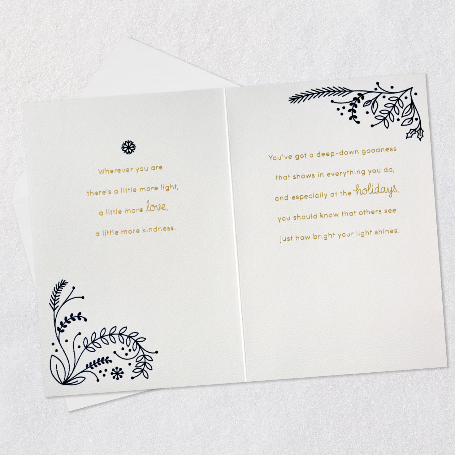 You're a Blessing Flower Doodles Holiday Card Open card with envelope image number 4