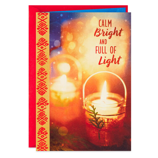 Calm, Bright and Full of Light Christmas Card, 