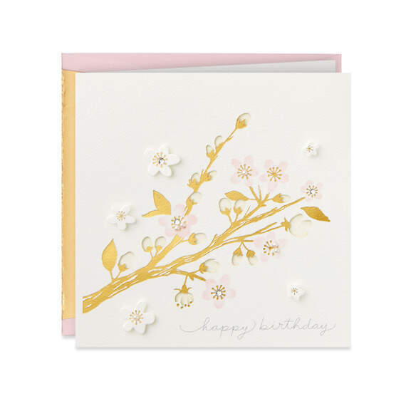 Cherry Blossoms Happy Birthday Card for Her, , large image number 1