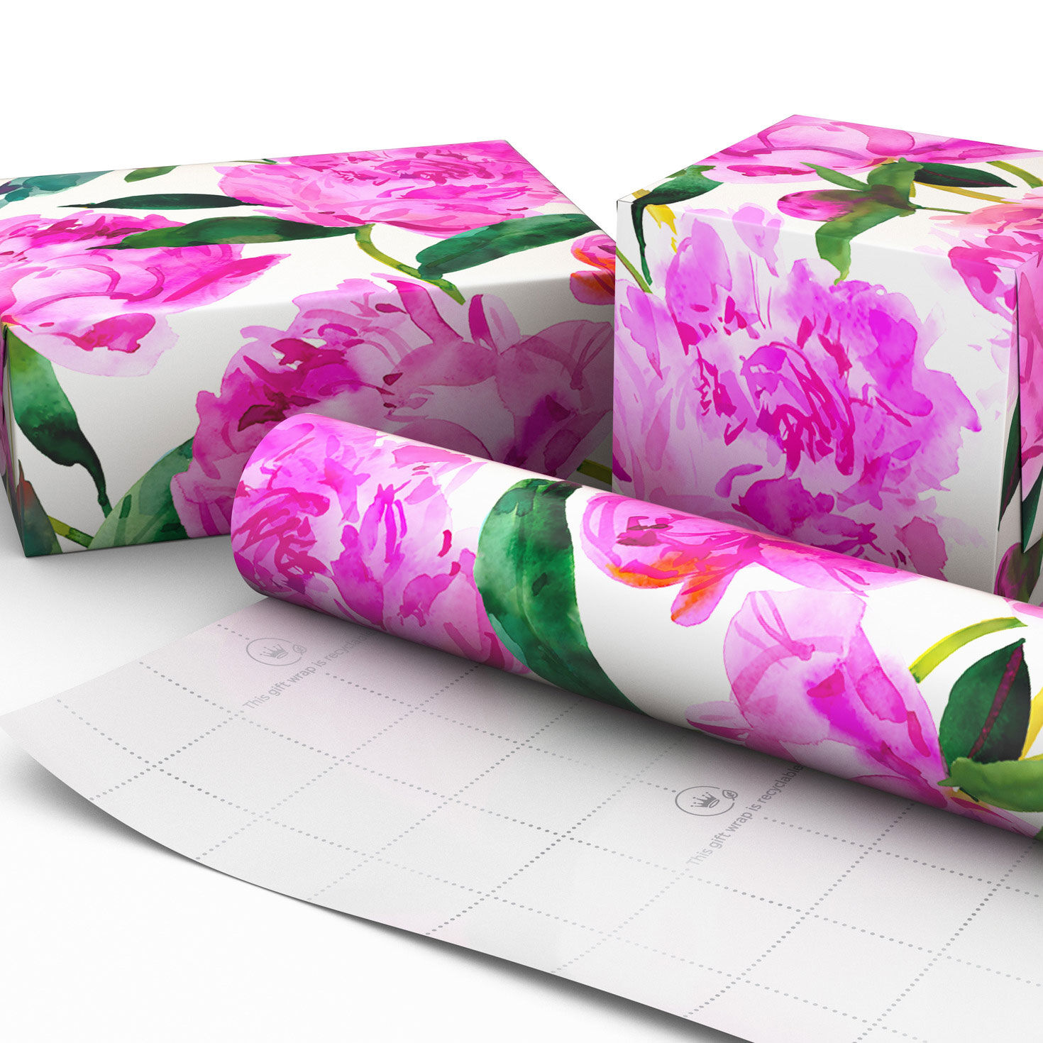 Pink Peonies Jumbo Wrapping Paper, 90 sq. ft. for only USD 9.99 | Hallmark