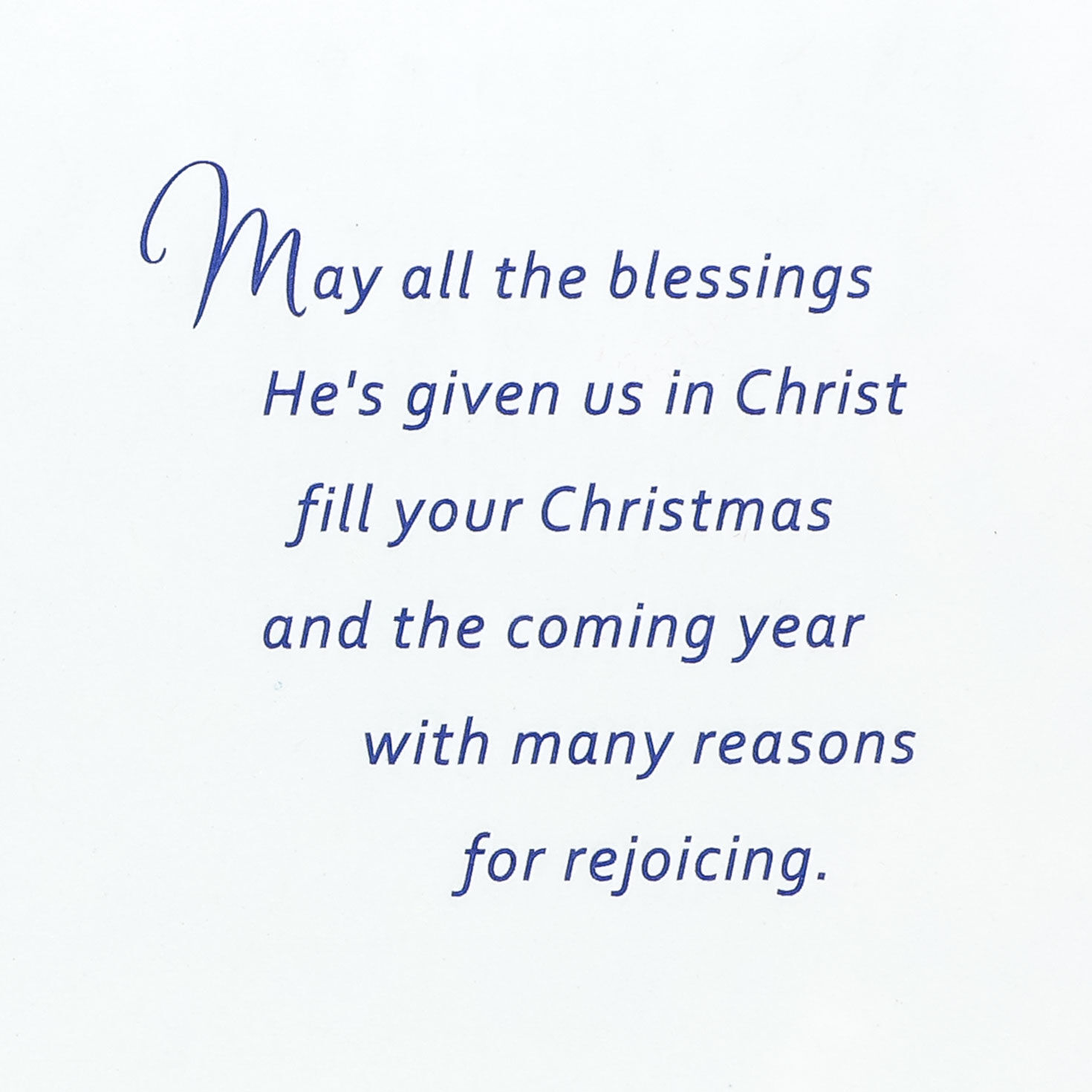 Blue and White Nativity Scene Religious Christmas Card Sentiment image number 2