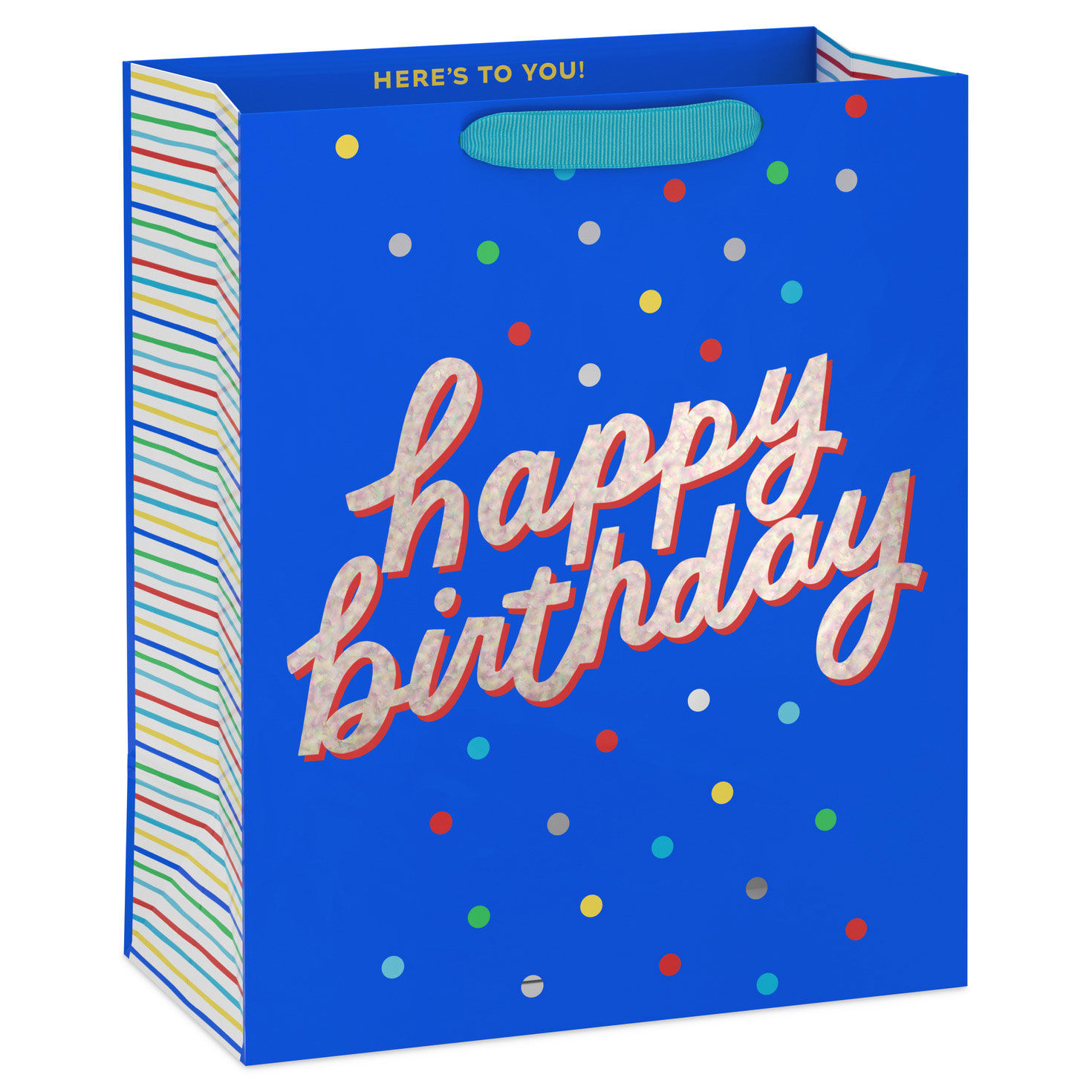 13" Happy Birthday on Blue Large Gift Bag
