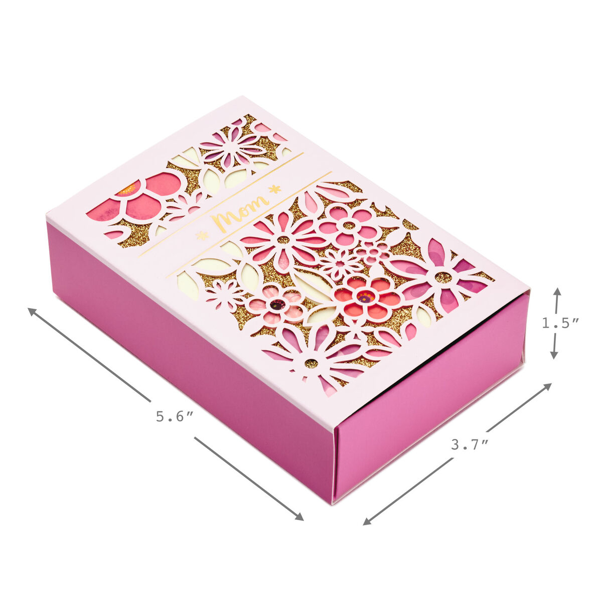 Mother's Day Floral Small SlideOpen Gift Box for Mom Gift Boxes