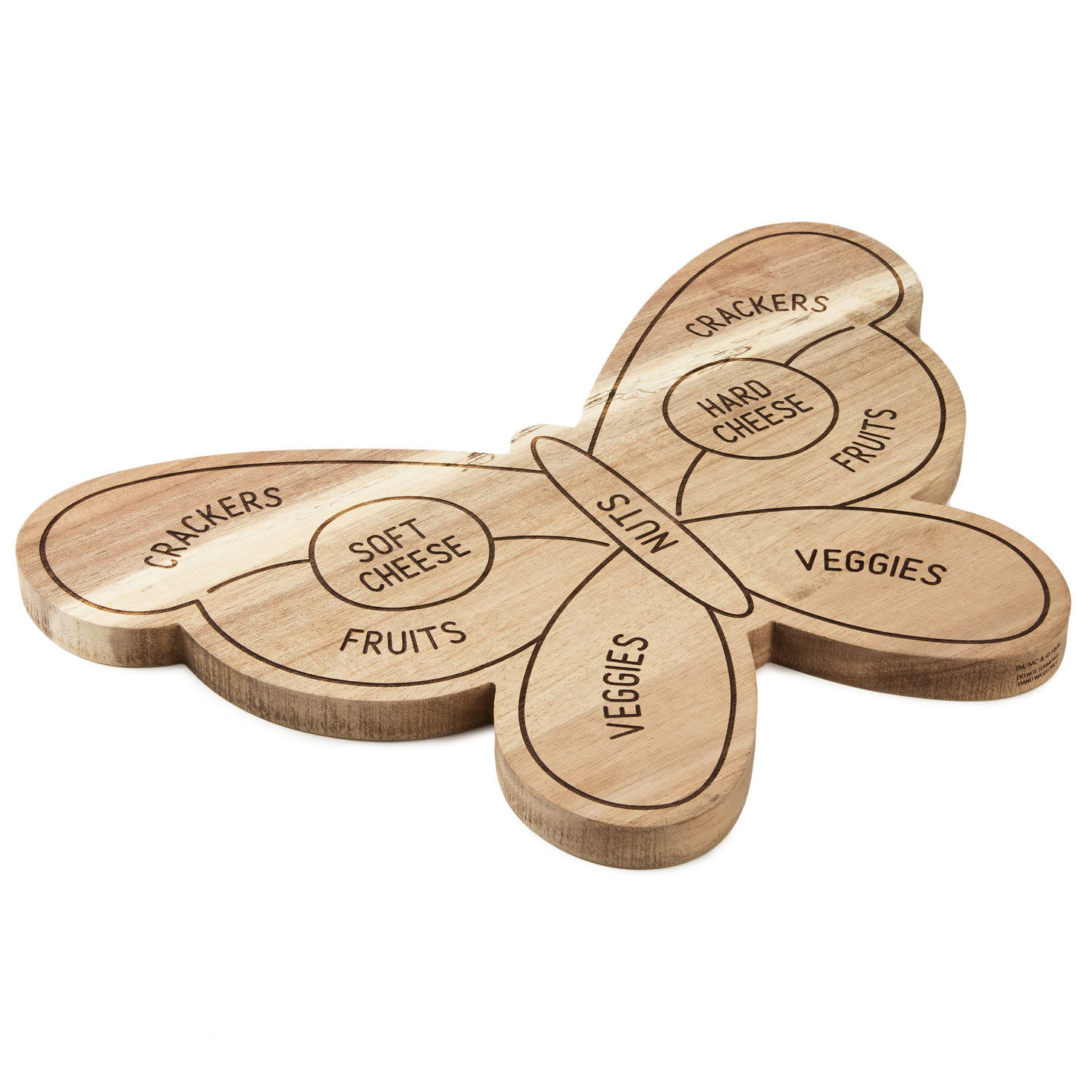 Two-Sided Butterfly-Shaped Charcuterie Board side image number 4