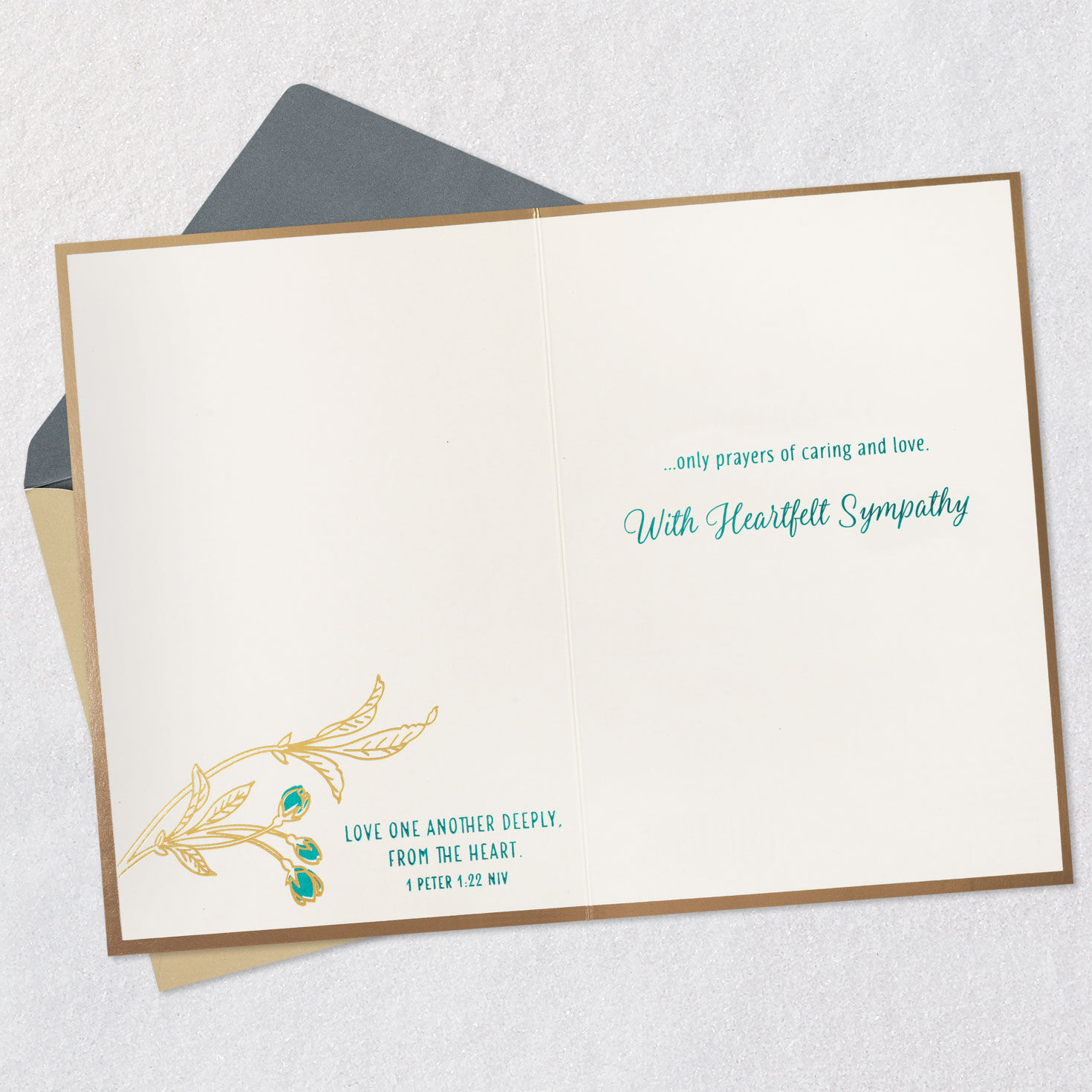 Prayers of Caring and Love Religious Sympathy Card  image number 4