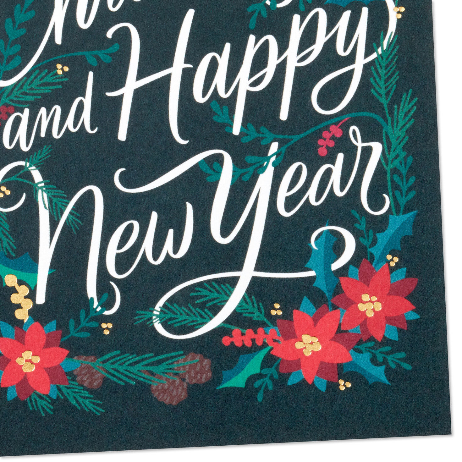 Poinsettias and Evergreen Boughs Packaged Christmas Cards, Set of 5, , large image number 5