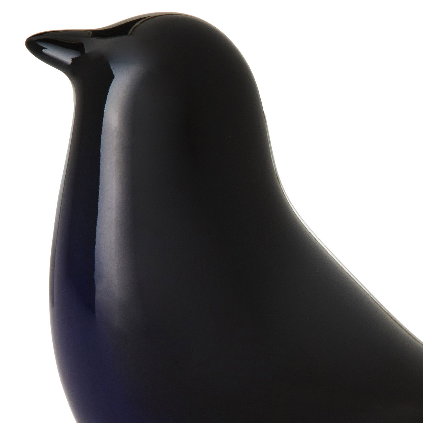 Black Raven Ceramic Bird Figurine closeup view image number 3