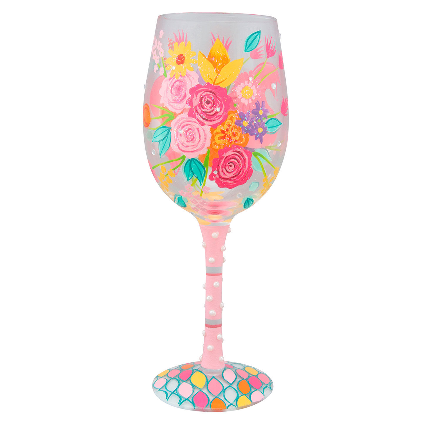 Lolita Glad You're My Mom Handpainted Wine Glass, 15 oz., , large image number 2
