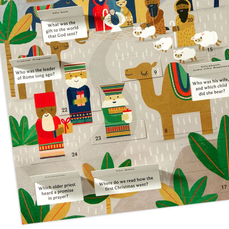 Nativity Scene Religious Advent Calendar Seasonal Decor Hallmark