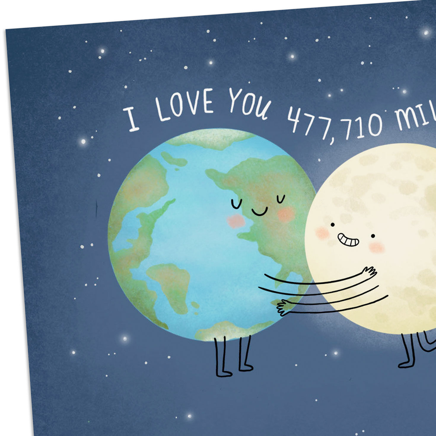 To the Moon and Back Romantic Love Card Card Front Detail image number 4