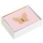 Gold Butterfly on Pink Blank Note Cards, Box of 8, , large image number 1