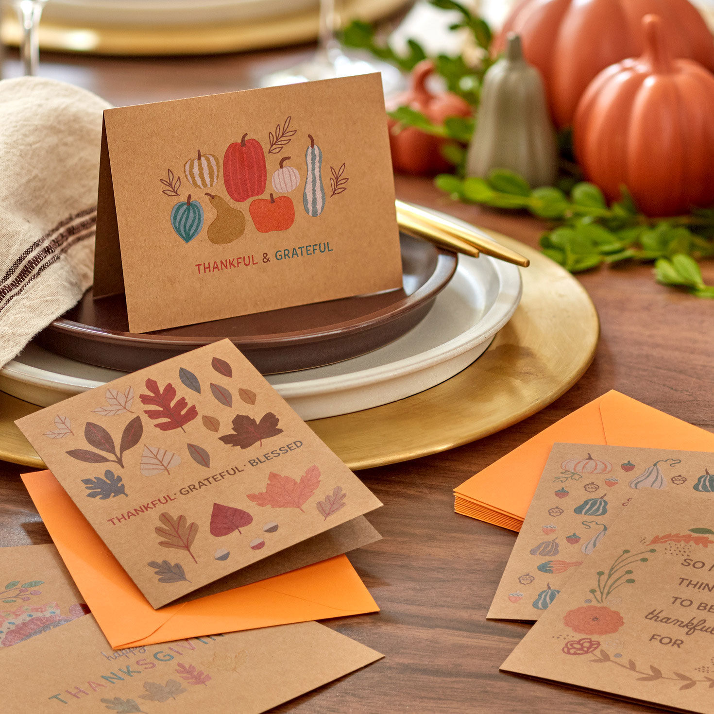 Fall Icons on Kraft Thanksgiving Notes Assortment in use image number 4