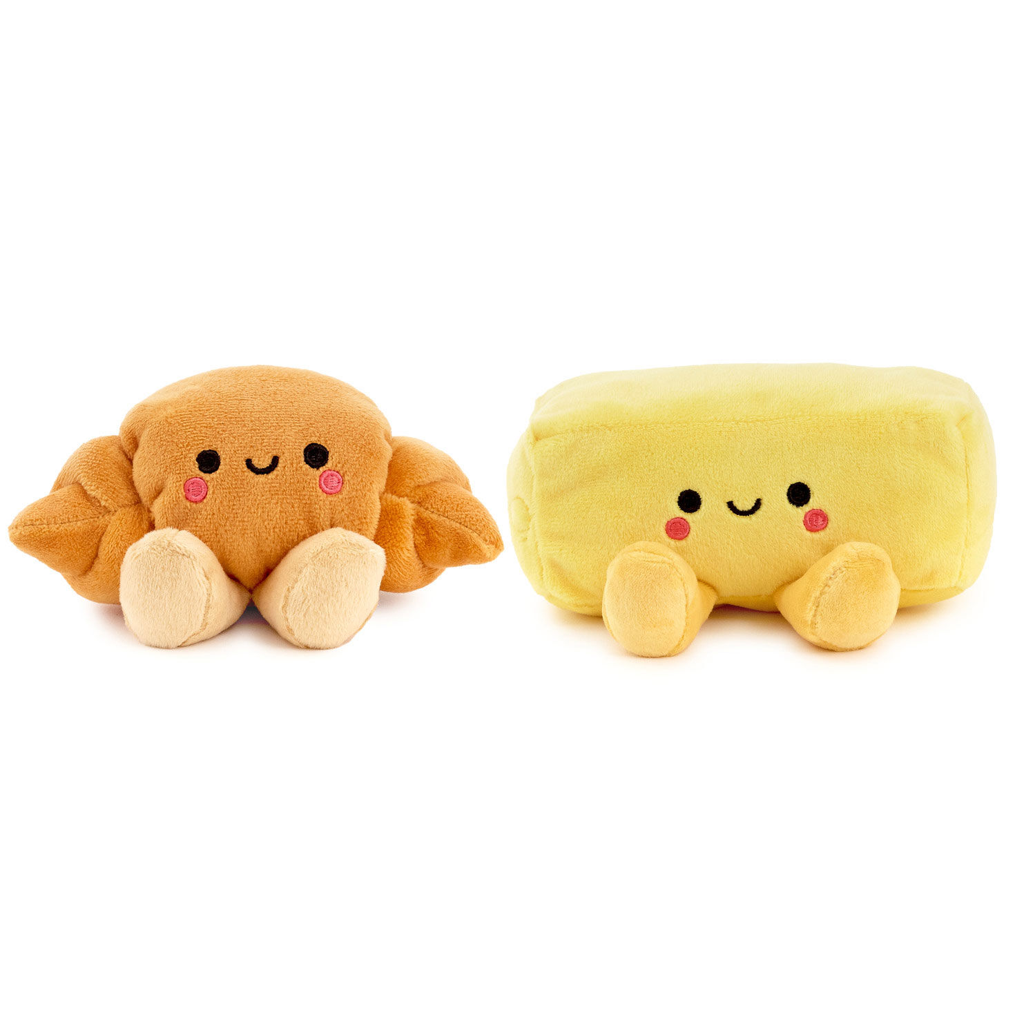 Better Together Croissant and Butter Magnetic Plush Pair, 2.5", , large image number 3