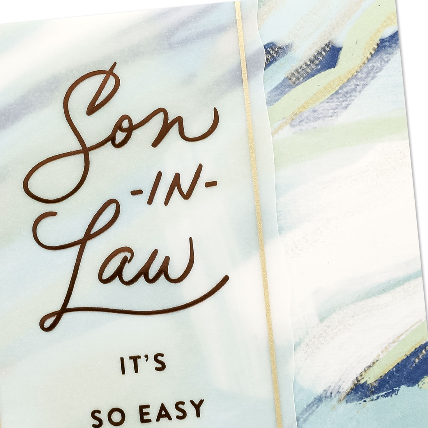 Blue Brushstrokes Son-in-Law Father's Day Card Card Front Detail image number 5