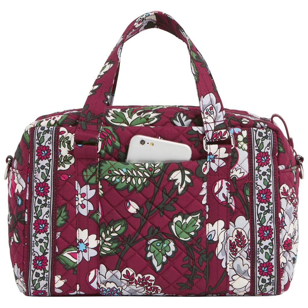 vera bradley neon blooms iconic tote bag