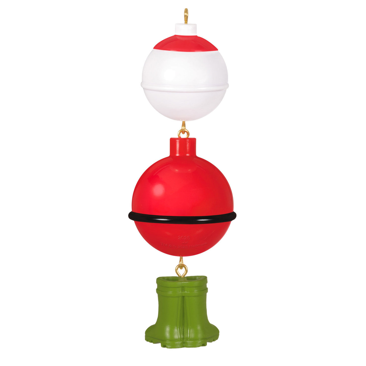 Santa Fishing Bobber Keepsake Ornament Back image number 6