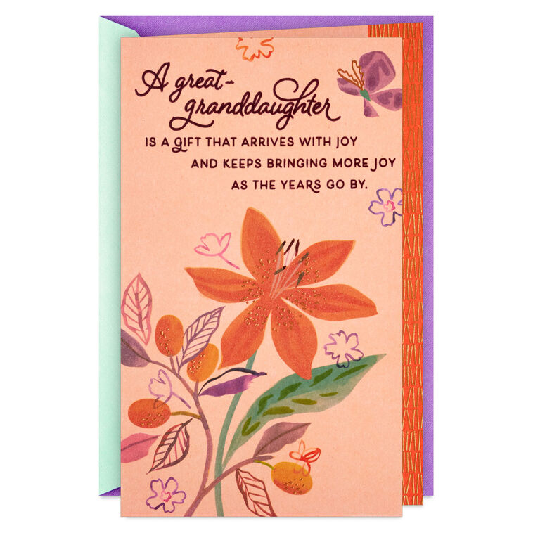 Full of Joy Birthday Card for Great-Granddaughter