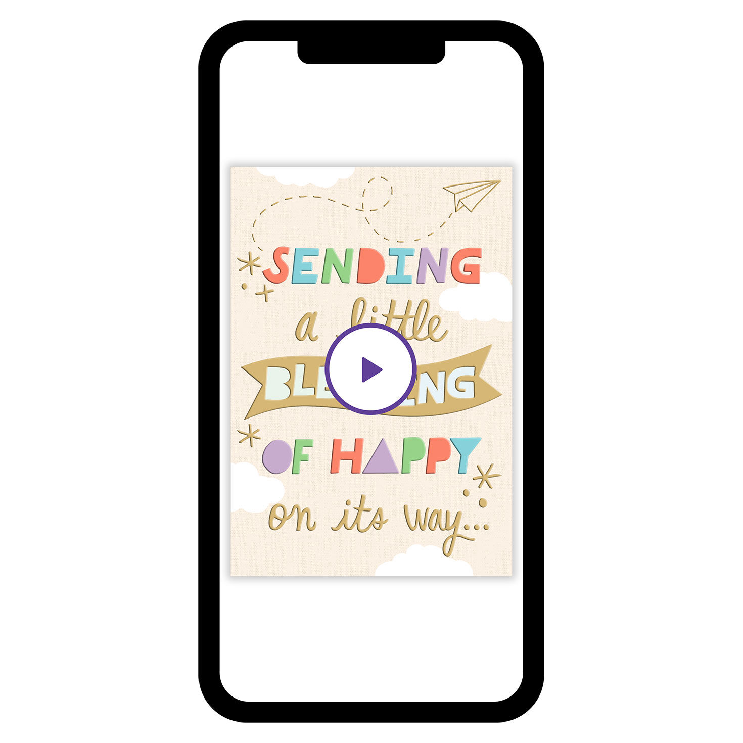 Blessing of Happy Religious Personalized Card phone with card front image number 1