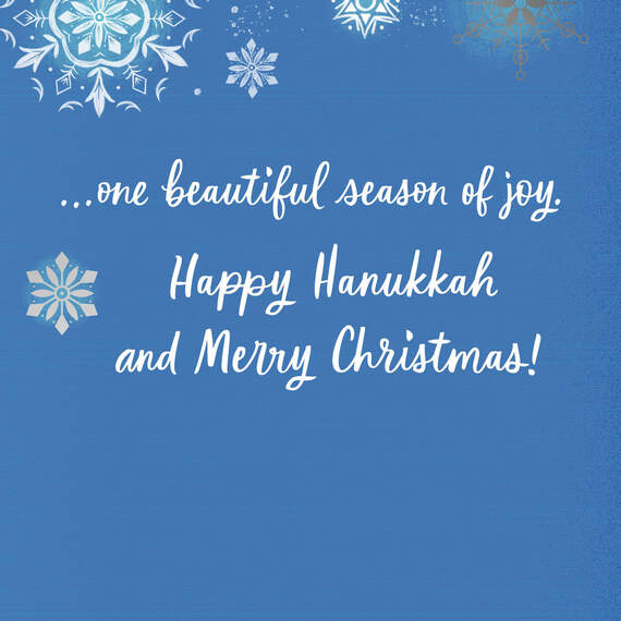 Two Festive Traditions Hanukkah and Christmas Card, , large image number 2