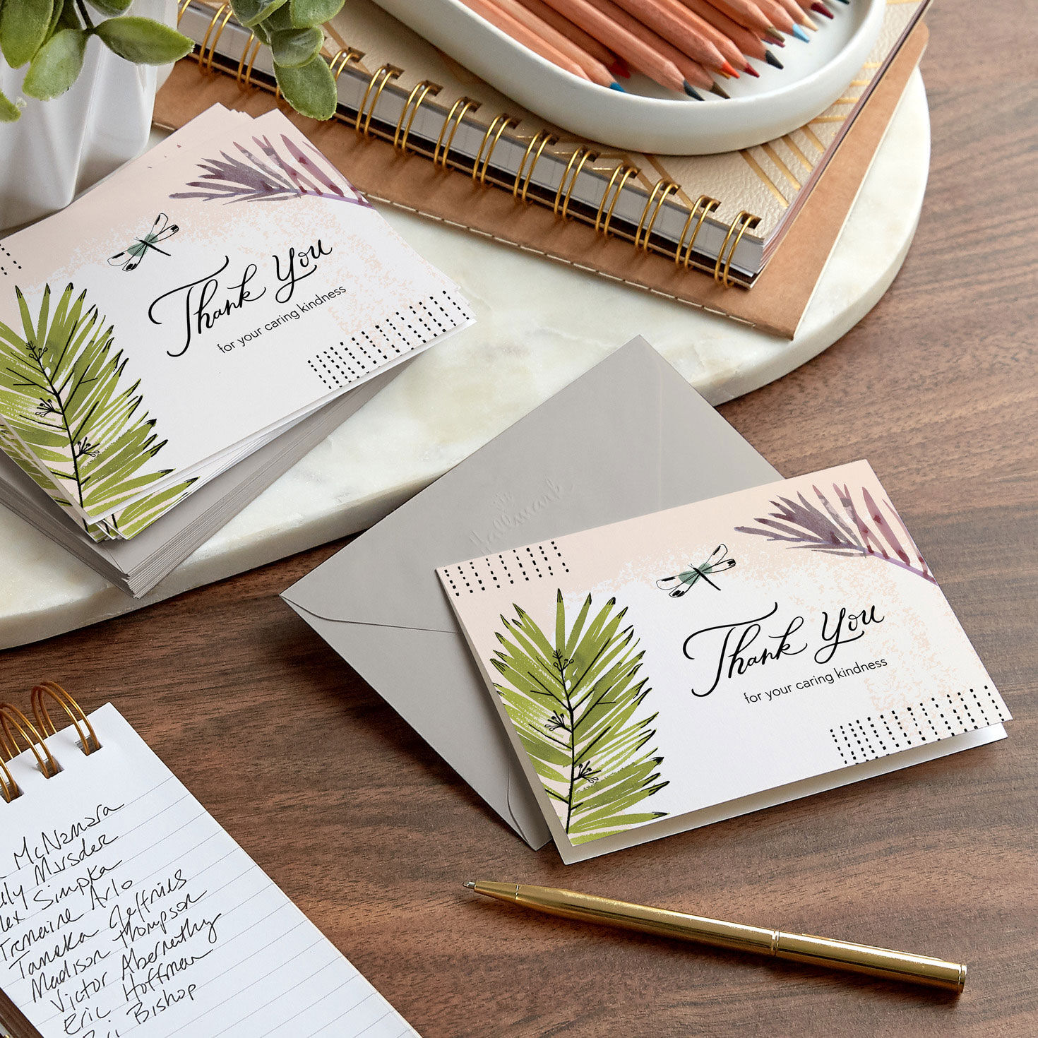 Nature Scene Blank Thank You Note Cards Pack  image number 6