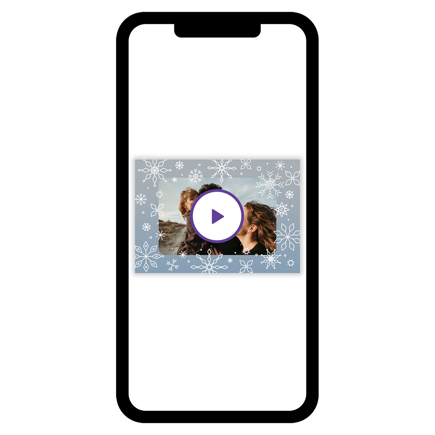 Snowflake Flurries Holiday eCard