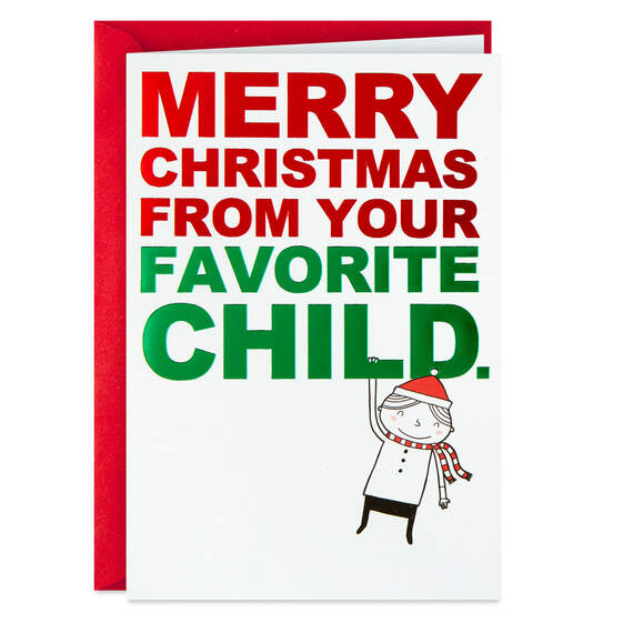 From Your Favorite Child Funny Christmas Card, , large image number 1