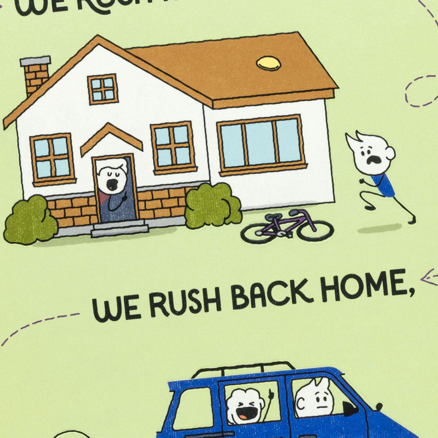 Cute Cartoon Family Father's Day Card Card Front Detail image number 6