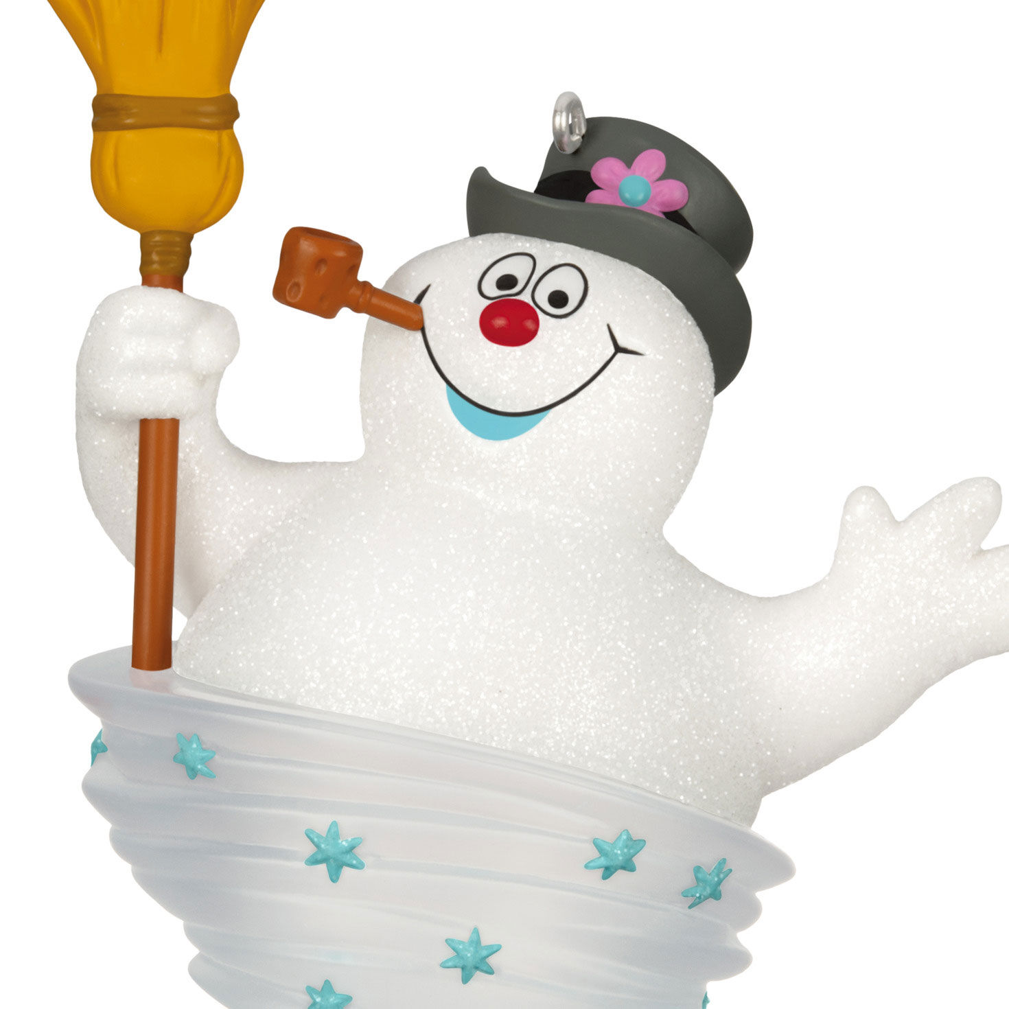 Frosty Snowman in Twirling Snow Keepsake Ornament  image number 5